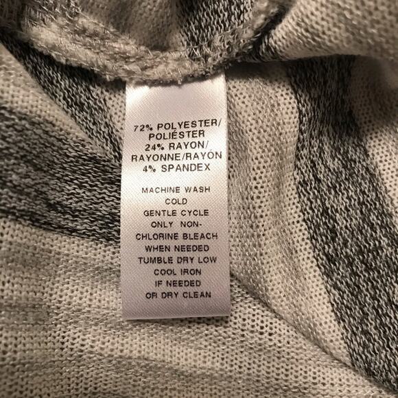 Loft Stripe Cowlneck lightweight Pullover Sweater - Picture 5 of 7